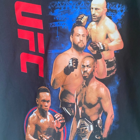 UFC Group Fighters Official Licensed Crewneck Black Graphic Unisex T-Shirt M - Picture 5 of 8